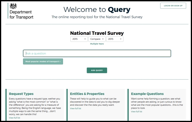 screenshot of online tool called Query