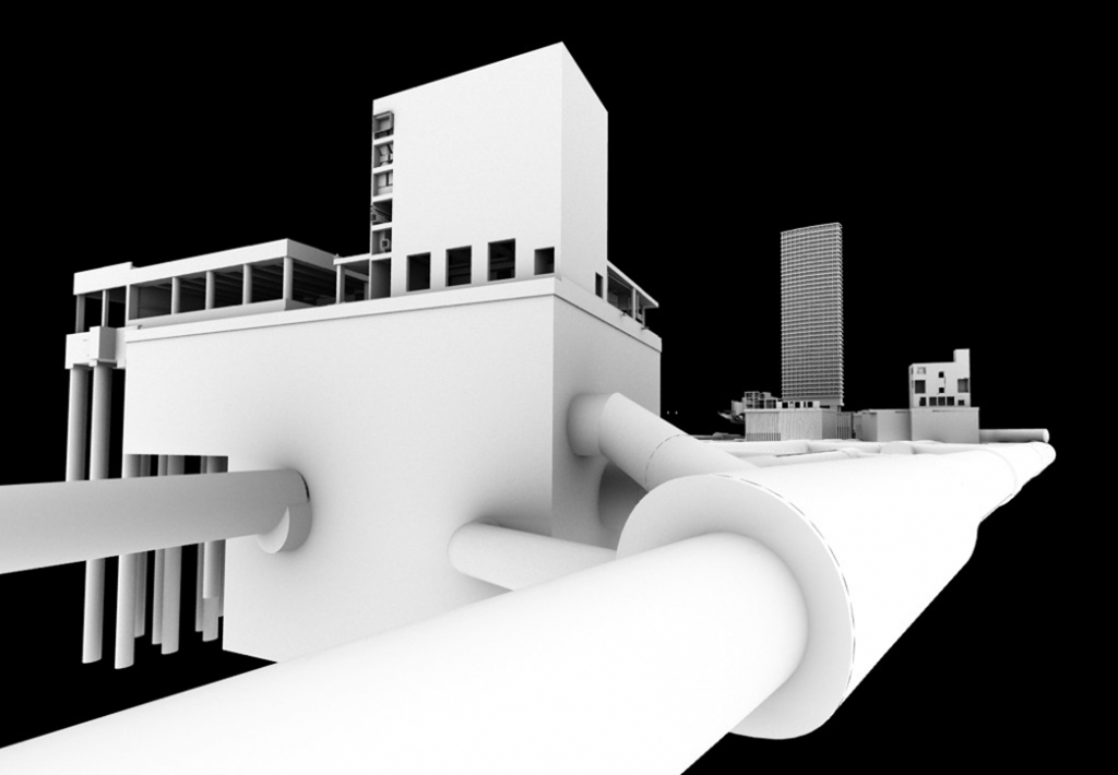 3d representation of part of Tottenham Court Road station