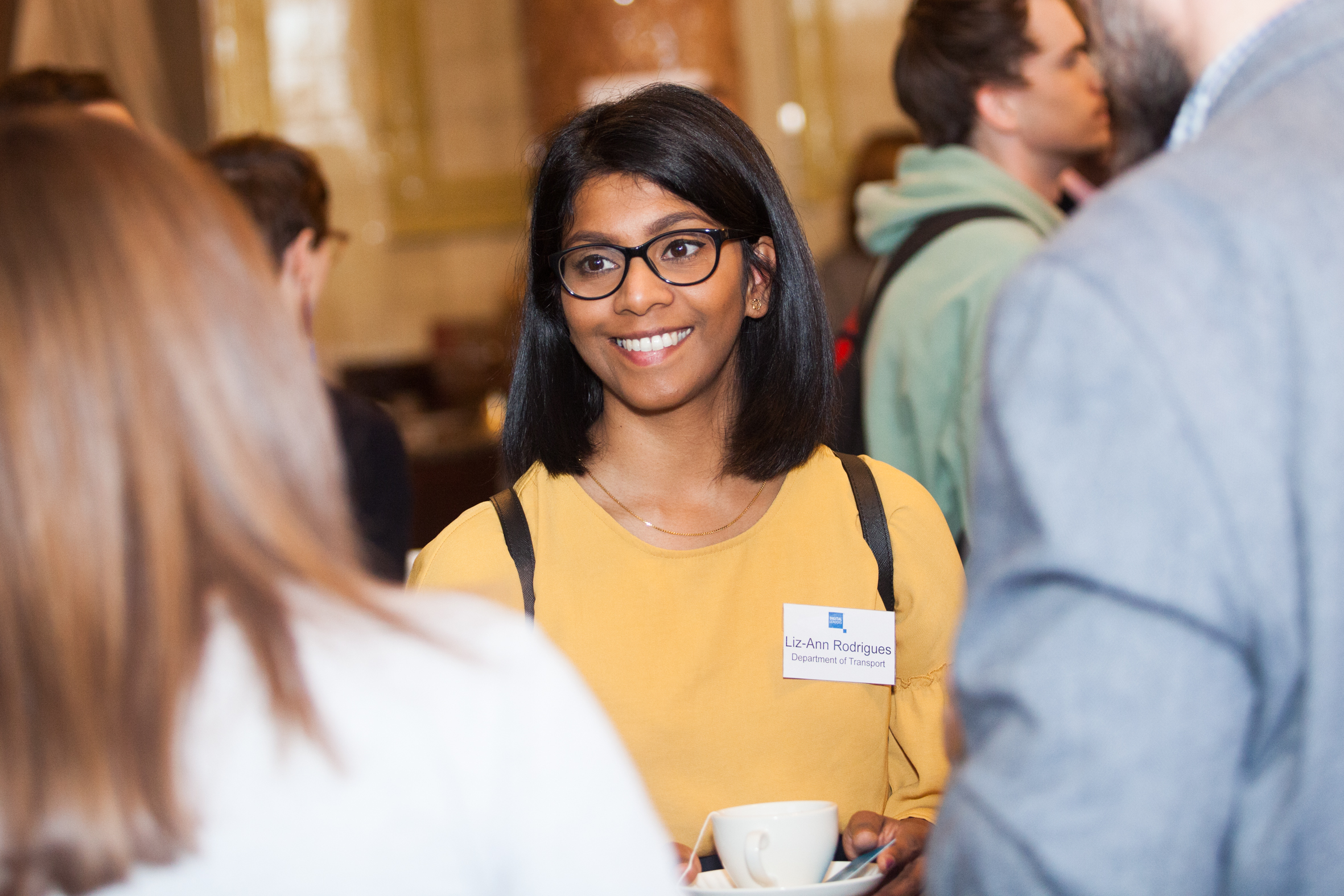 Liz-Ann networking at an event