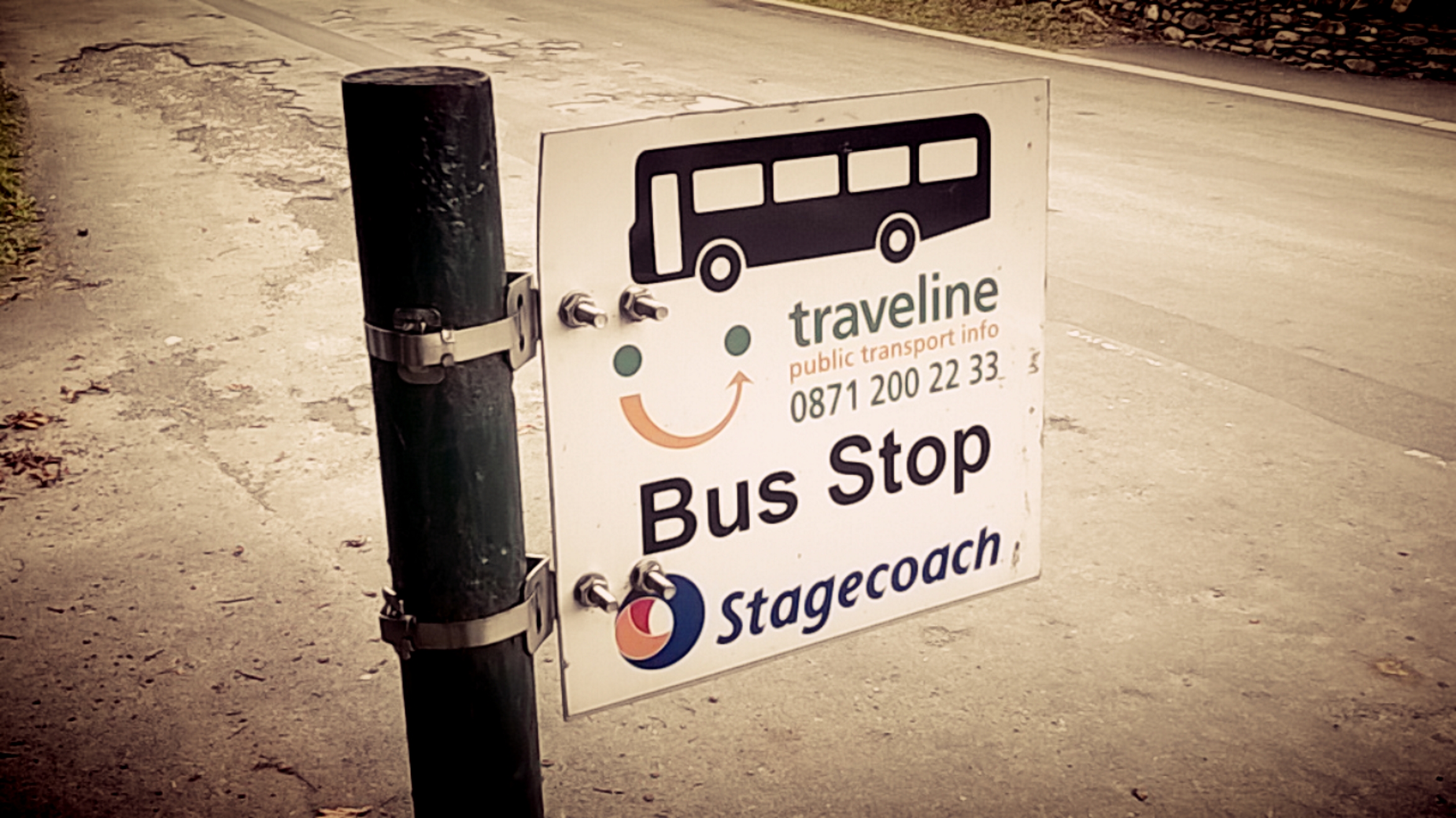 close of bus stop